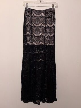 GUESS Black Lace Maxi Skirt